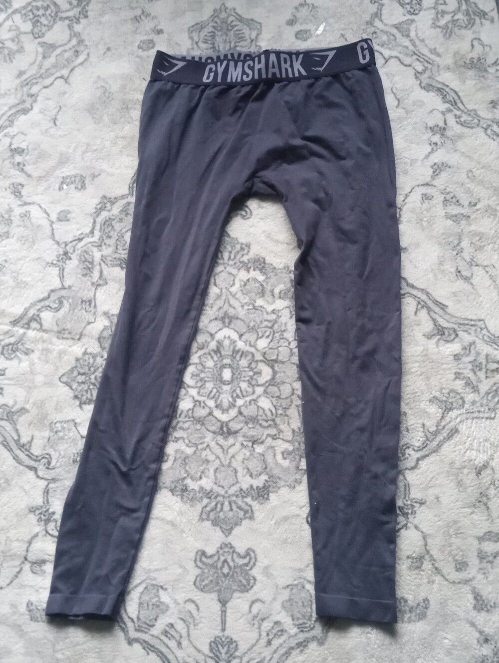 Gymshark Black Workout Leggings with Logo Tag Size Medium